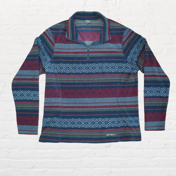 Eddie Bauer Tops - Eddie Bauer Southwestern 1/4 Zip Fleece Pullover